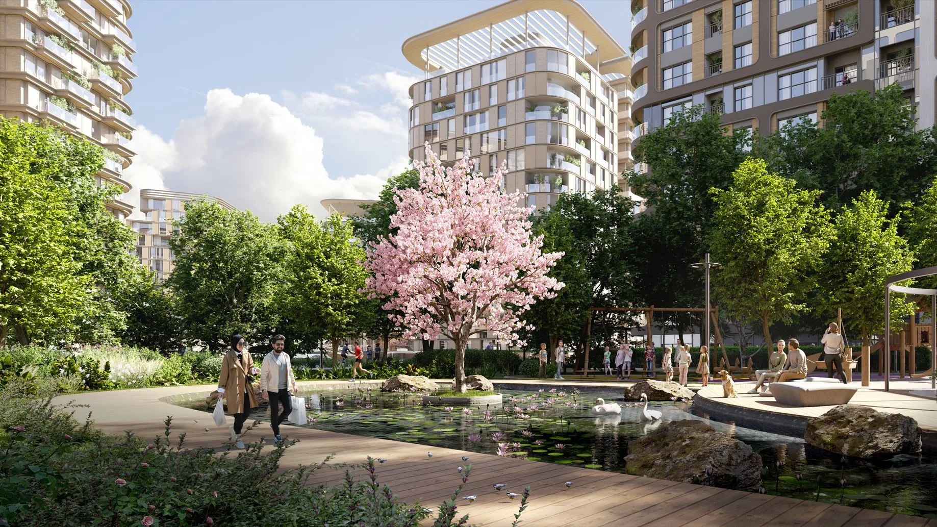 Eyüpsultan’da Satılık Daireler Haliç’e Yakın Geniş Yeşil Alanlı Aile Konseptli Proje