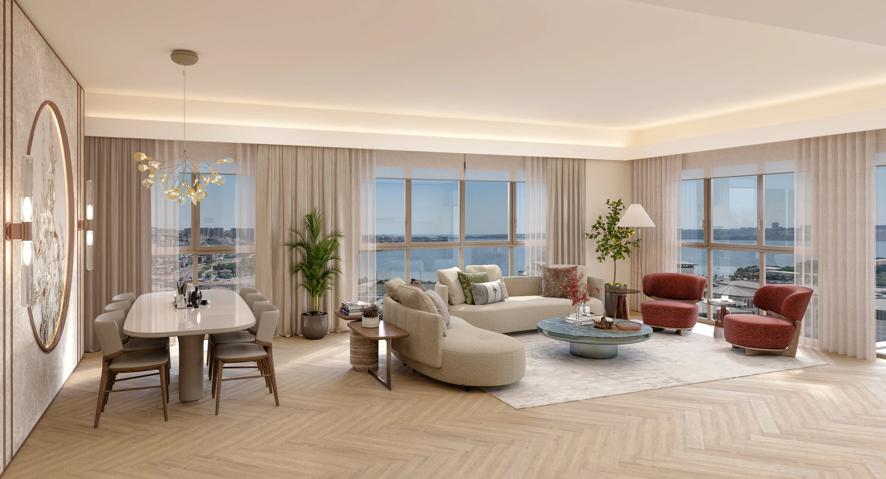 Küçükçekmece’de Satılık Daireler Deniz ve Göl Manzaralı Metro ve Marmaray’a Yakın Yatırımlık Proje