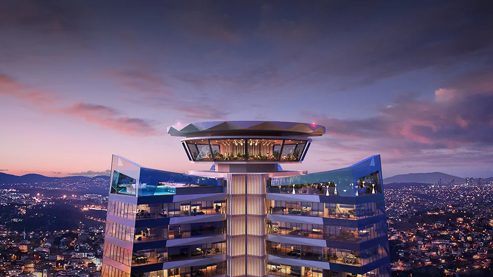 Maslak İstanbul’da Satılık Daireler Metroya Yakın Boğaz Manzaralı Yüksek Katlı Yatırımlık Proje