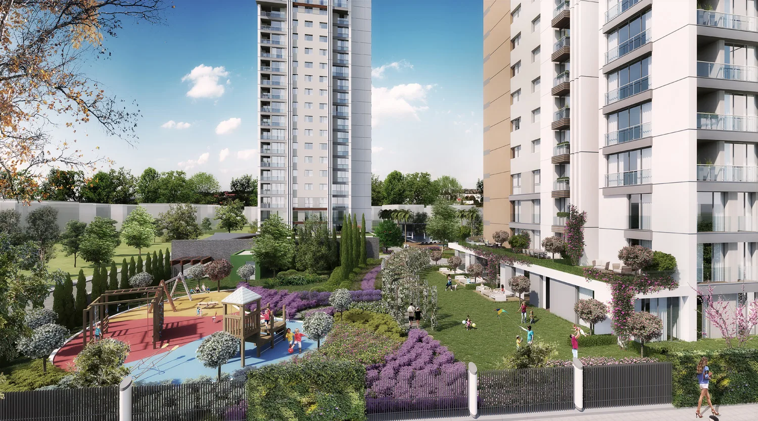 Sea View Apartments for Sale in Kartal Istanbul Near Marmaray Modern Project with Green Areas