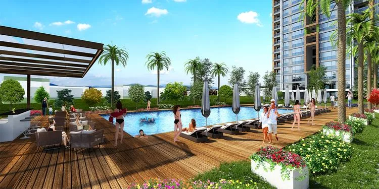 Sea View Apartments for Sale in Kartal Istanbul Near Marmaray Modern Project with Green Areas