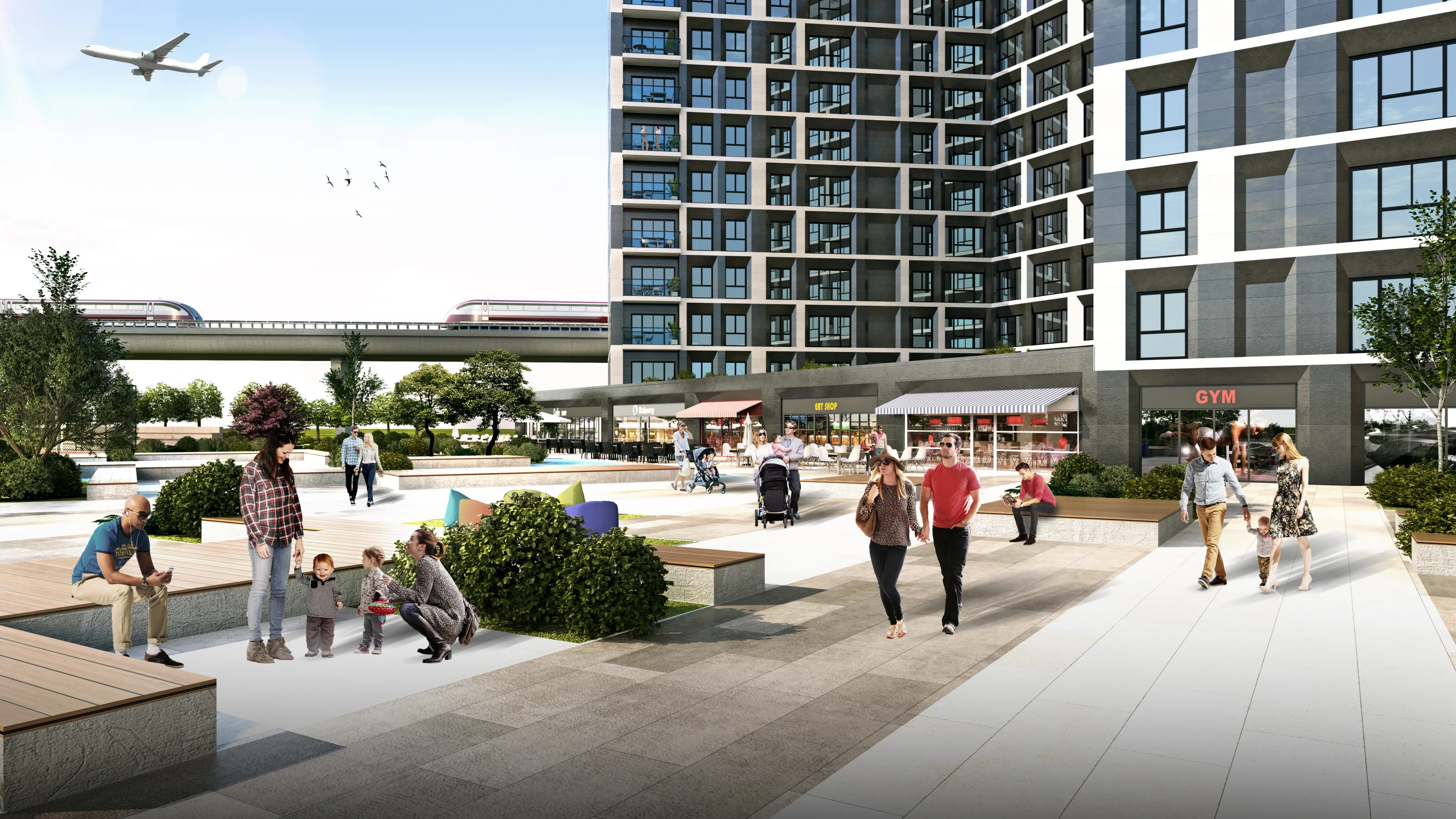 Apartments for Sale in Kucukcekmece Sefakoy Istanbul Mixed Use Project Near Metrobus and E5