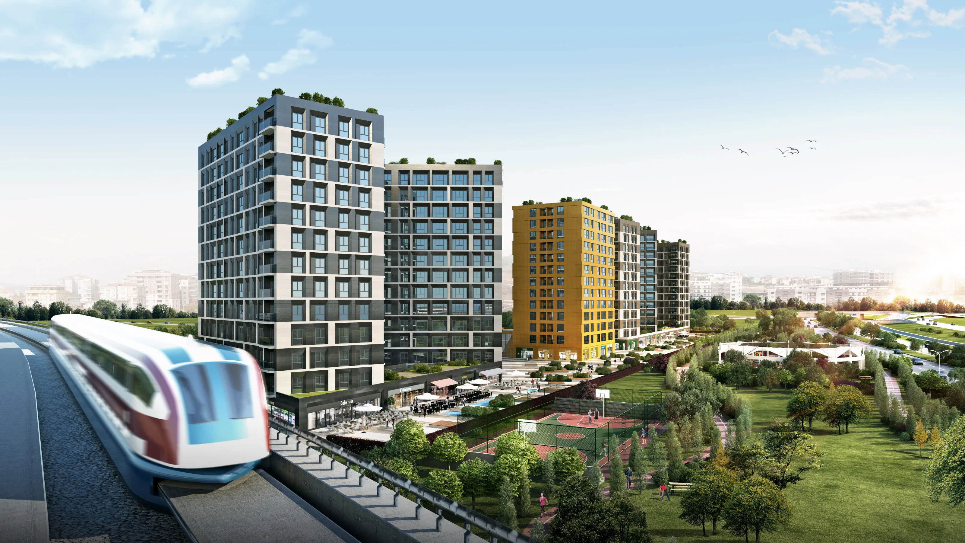 Apartments for Sale in Kucukcekmece Sefakoy Istanbul Mixed Use Project Near Metrobus and E5