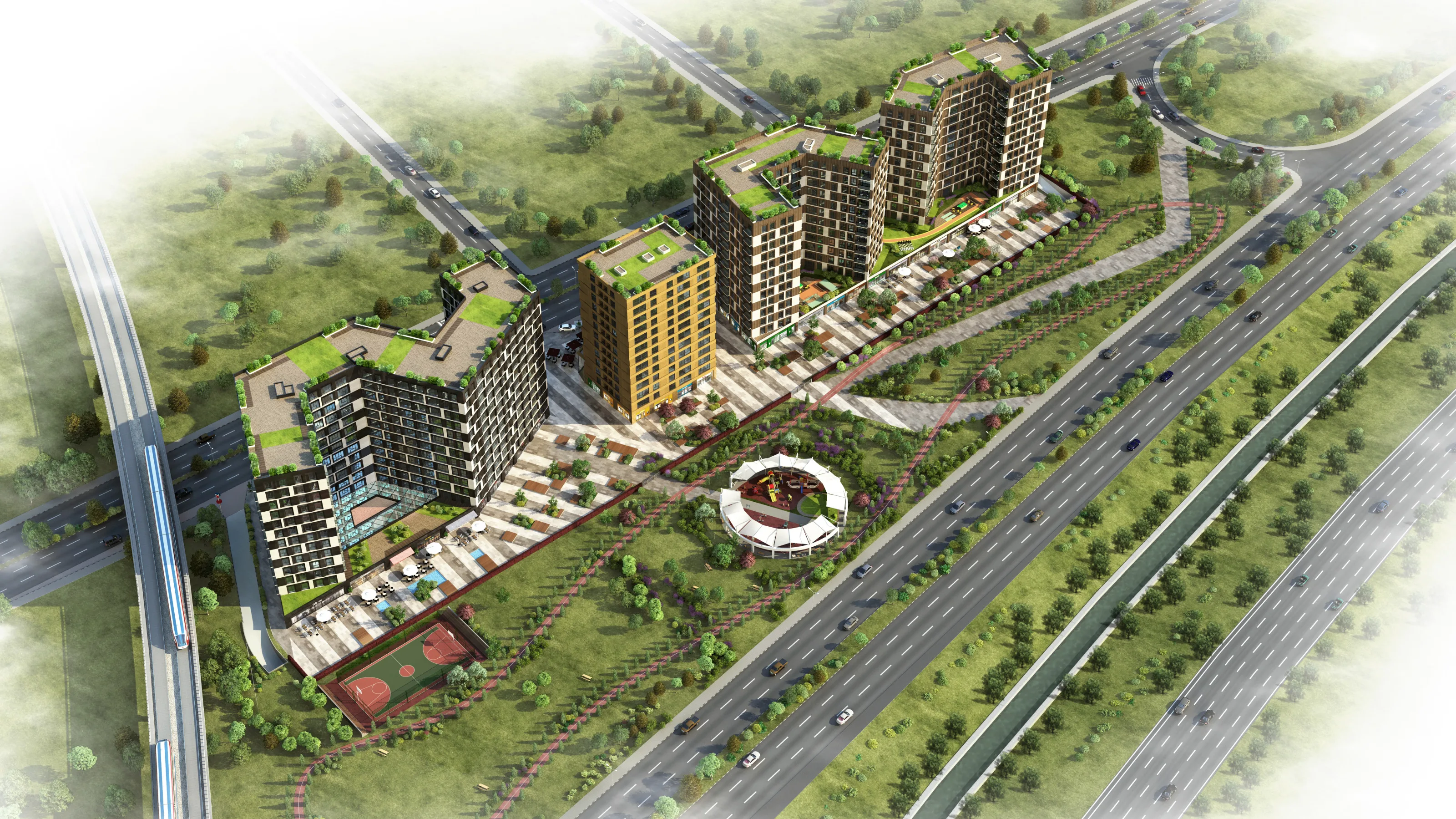 Apartments for Sale in Kucukcekmece Sefakoy Istanbul Mixed Use Project Near Metrobus and E5