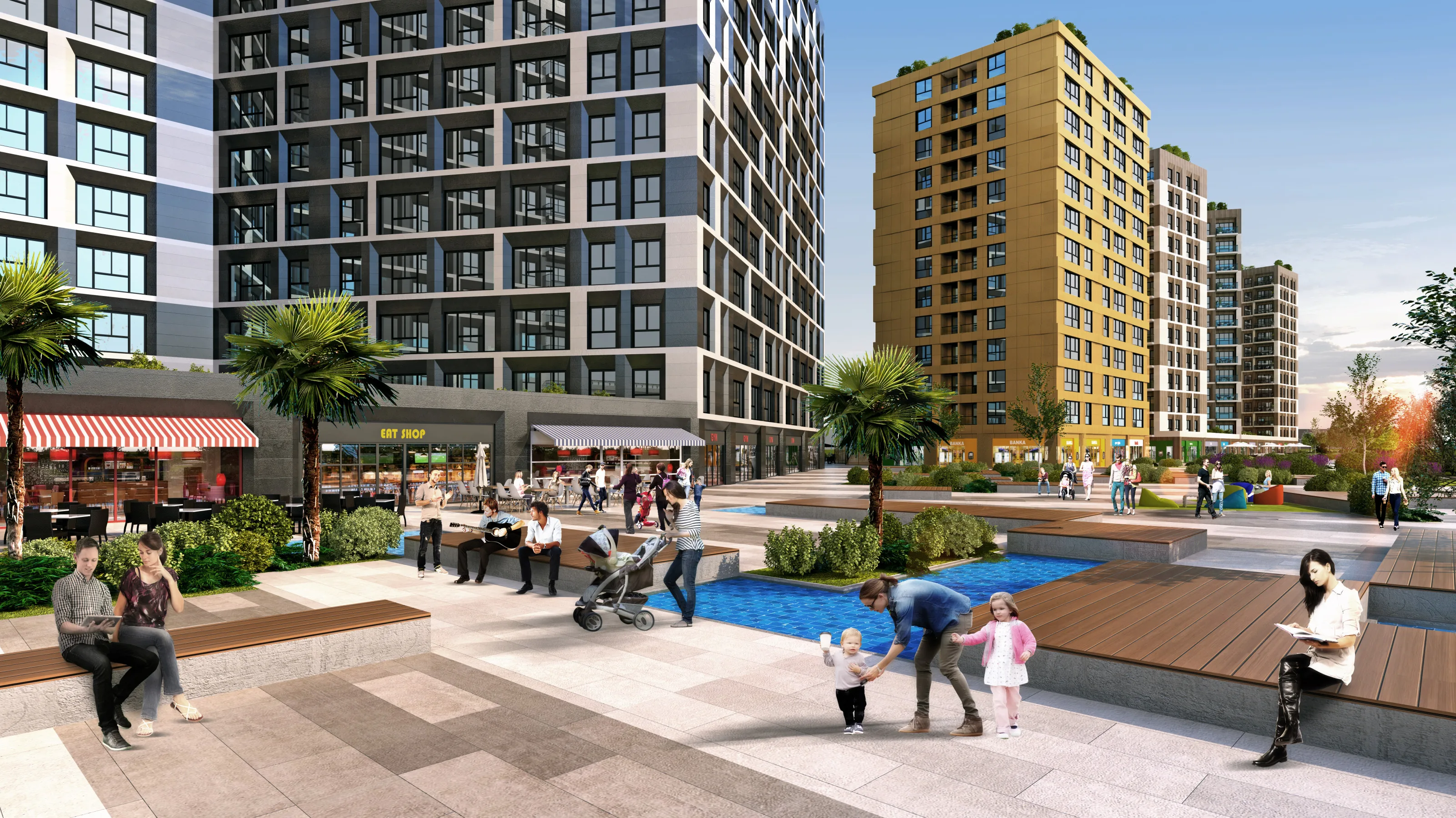 Apartments for Sale in Kucukcekmece Sefakoy Istanbul Mixed Use Project Near Metrobus and E5