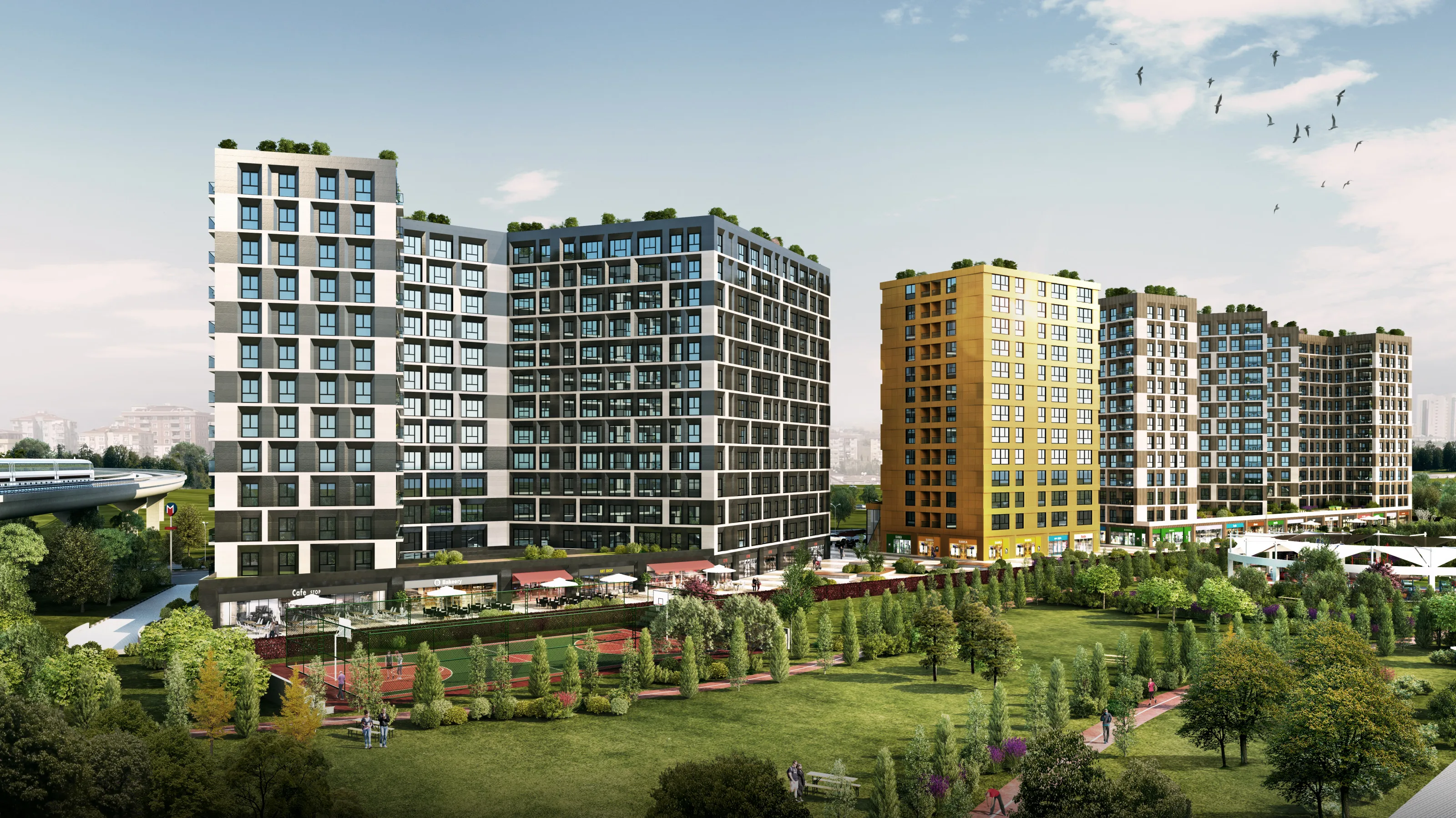 Apartments for Sale in Kucukcekmece Sefakoy Istanbul Mixed Use Project Near Metrobus and E5