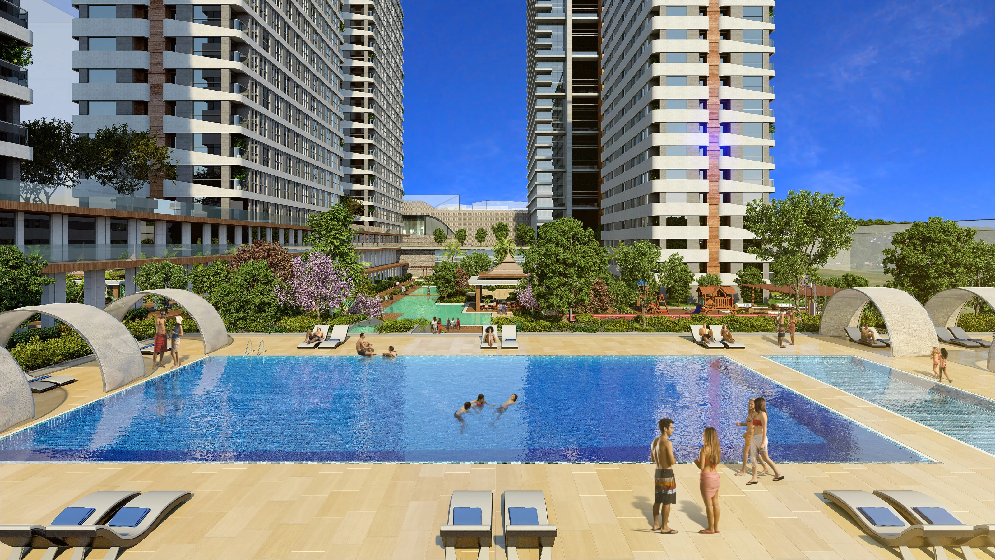Apartments for Sale in Esenyurt Istanbul Large Scale Project with Towers Close to Malls and Transport