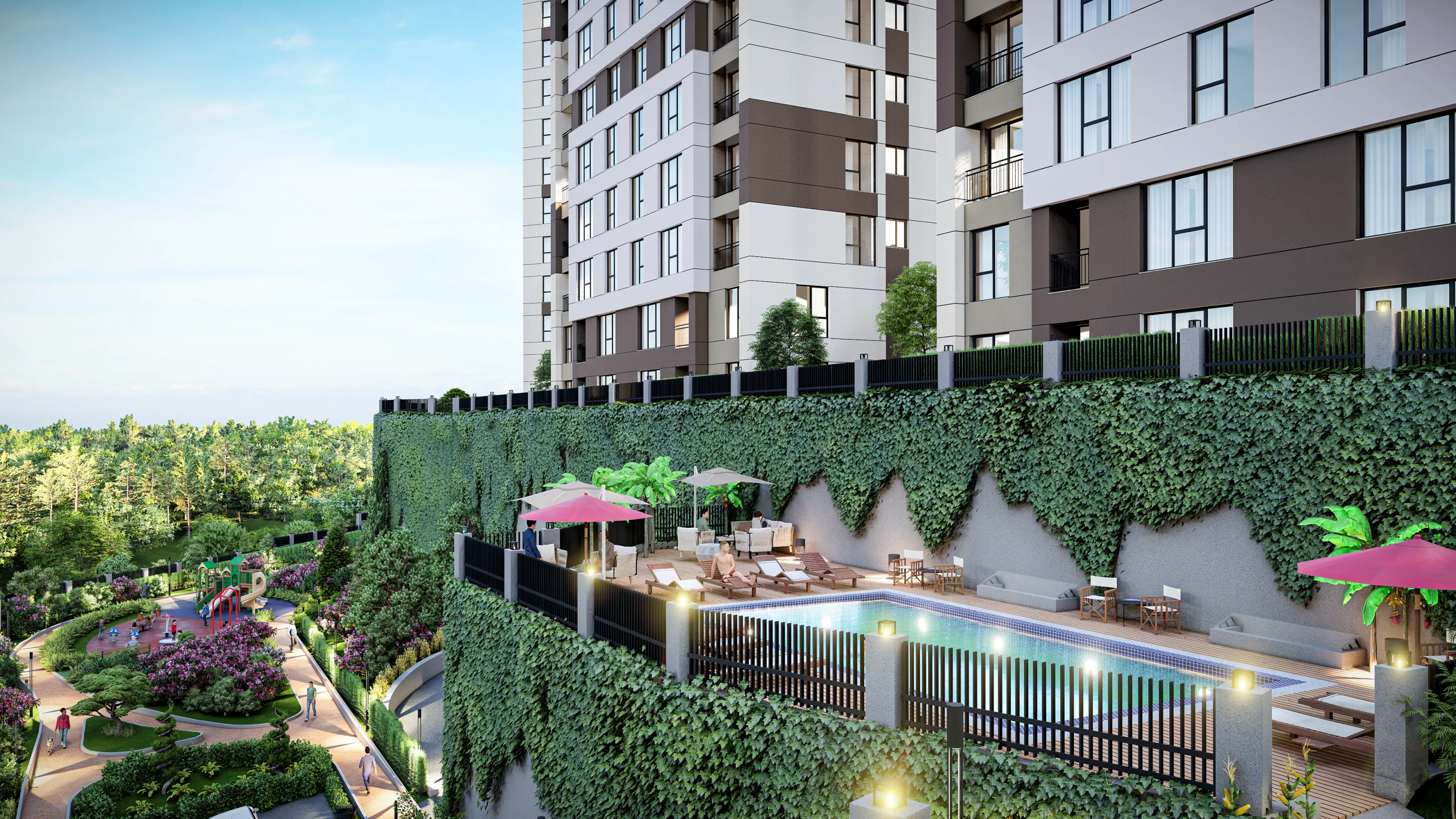 Квартиры в Эйюпсултане Стамбул рядом с метро и трамваем современный проект близко к TEM