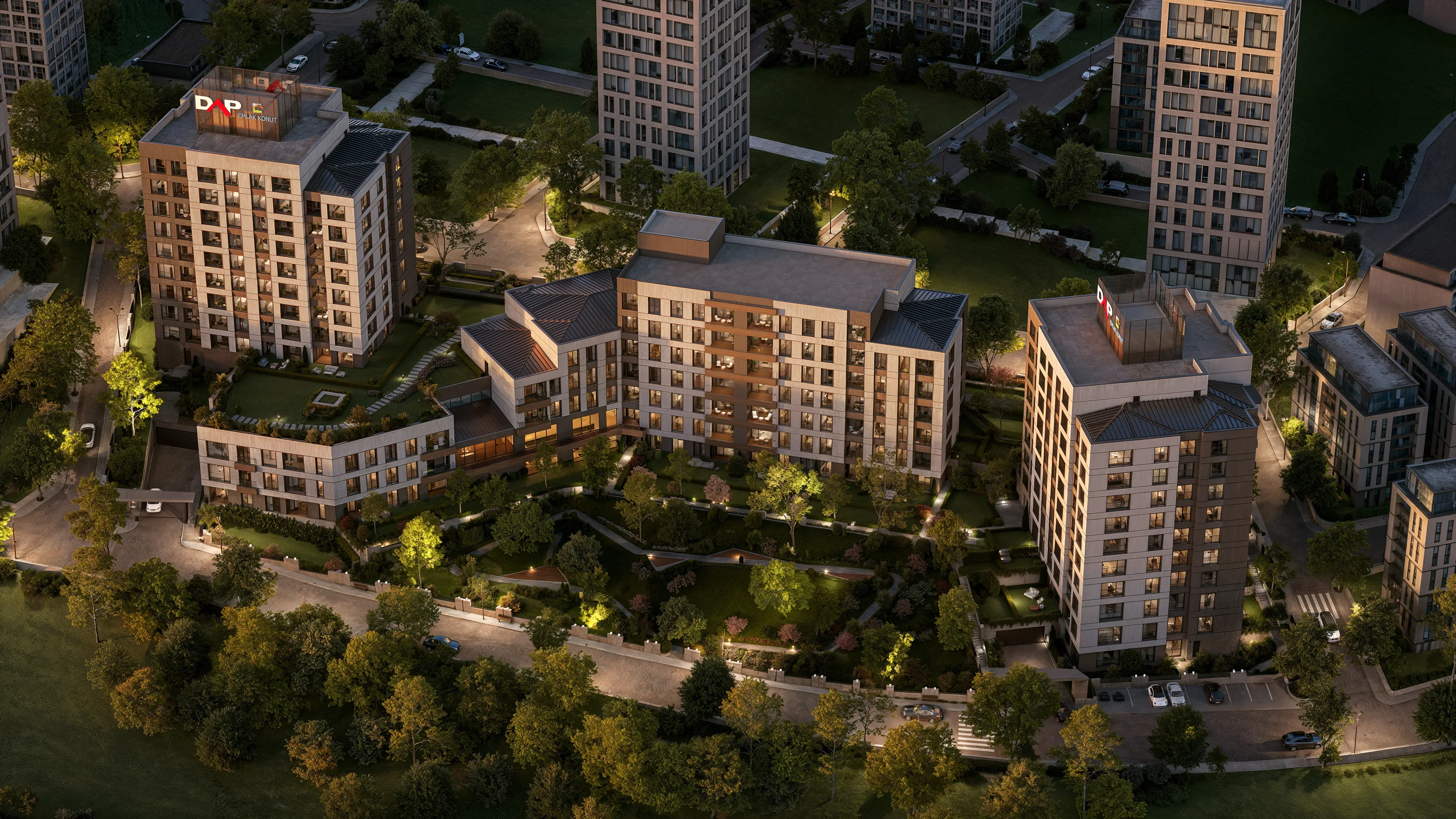 Квартиры в Аташехире Стамбул престижный проект с горизонтальной архитектурой рядом с финансовым центром