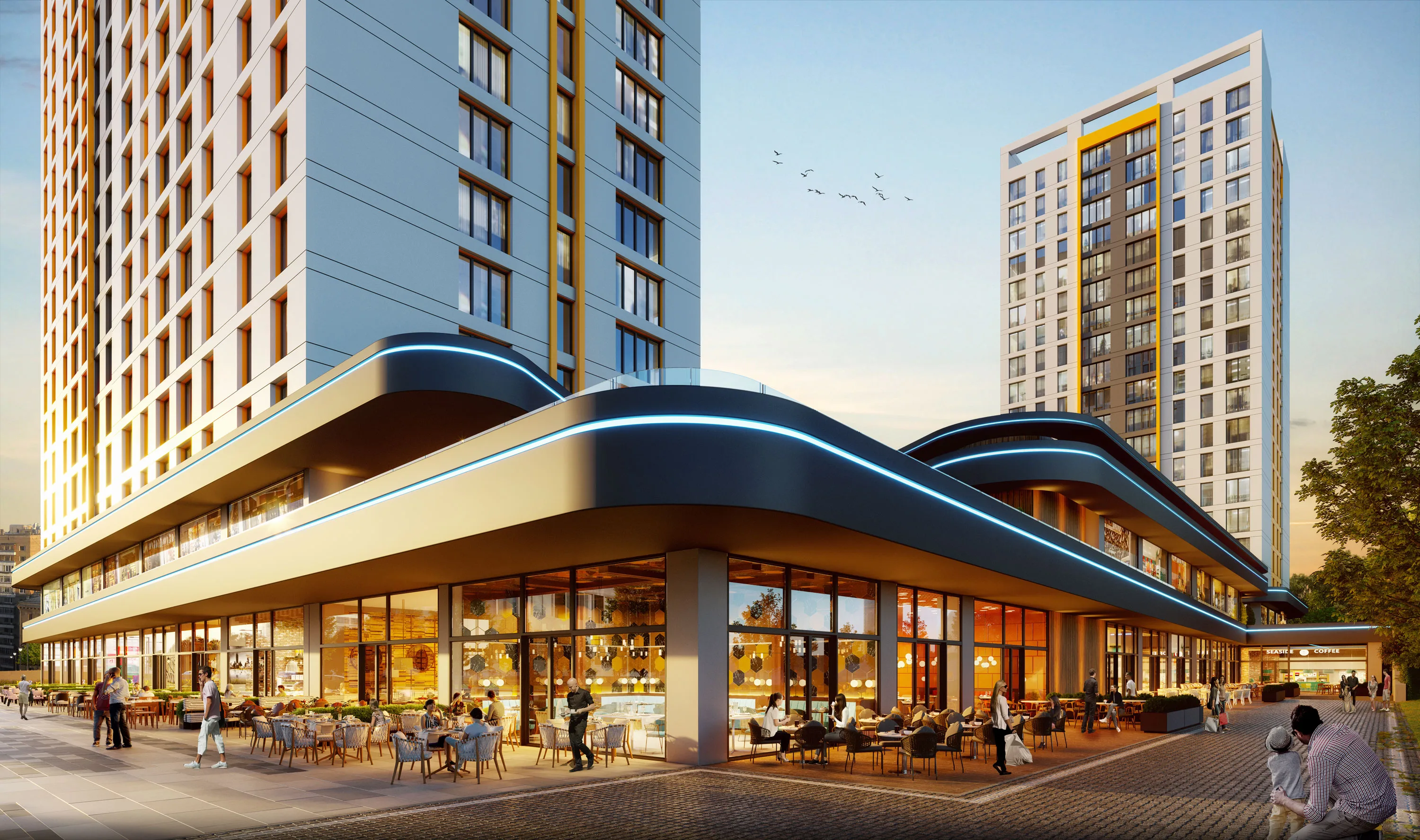 Home Office Apartments for Sale in Basin Express Istanbul Modern Project Near Metro and Highways