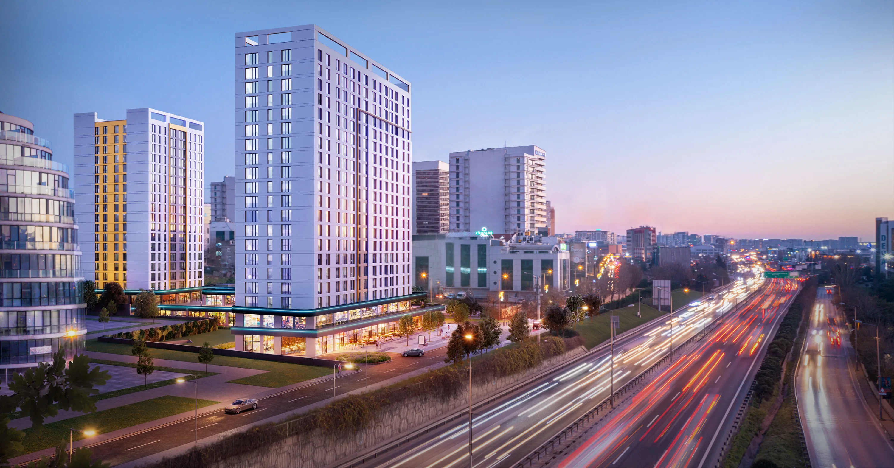 Home Office Apartments for Sale in Basin Express Istanbul Modern Project Near Metro and Highways