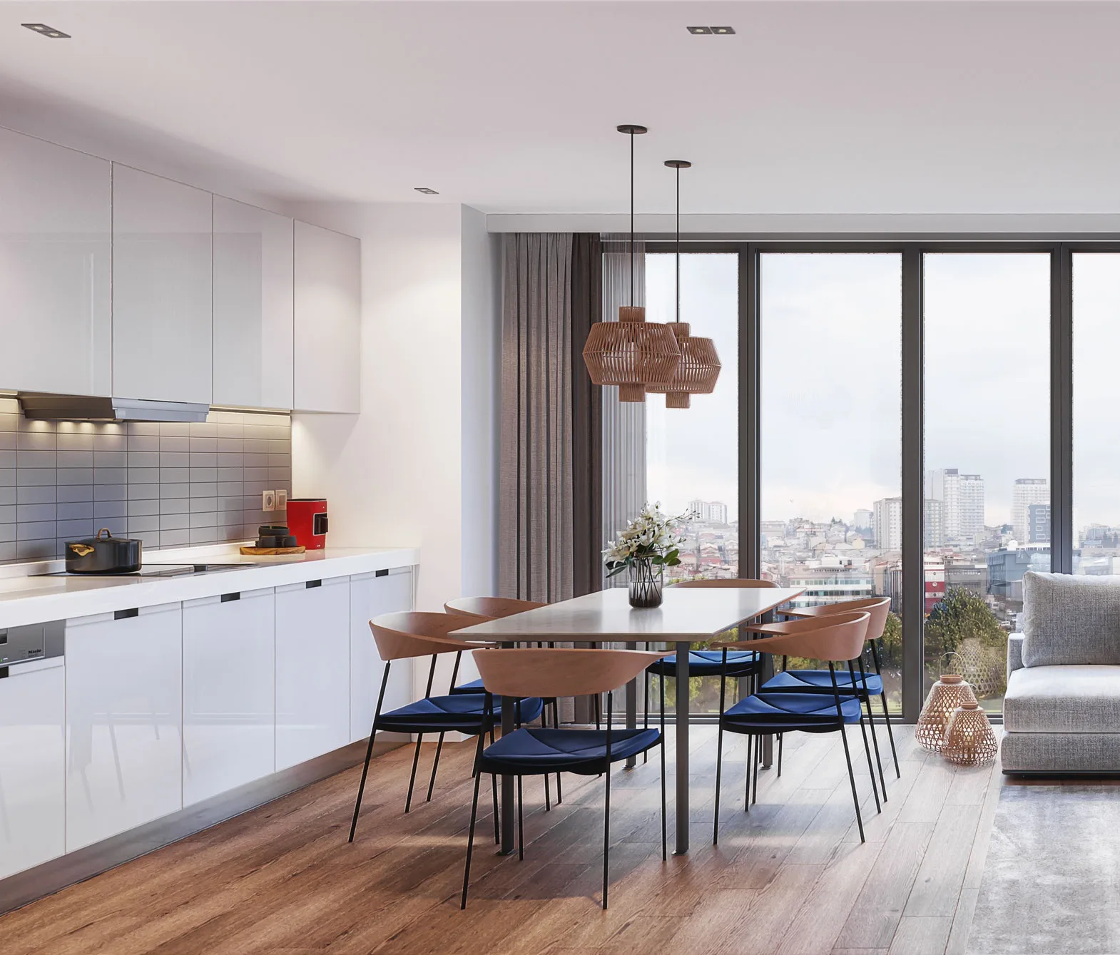 Home Office Apartments for Sale in Basin Express Istanbul Modern Project Near Metro and Highways