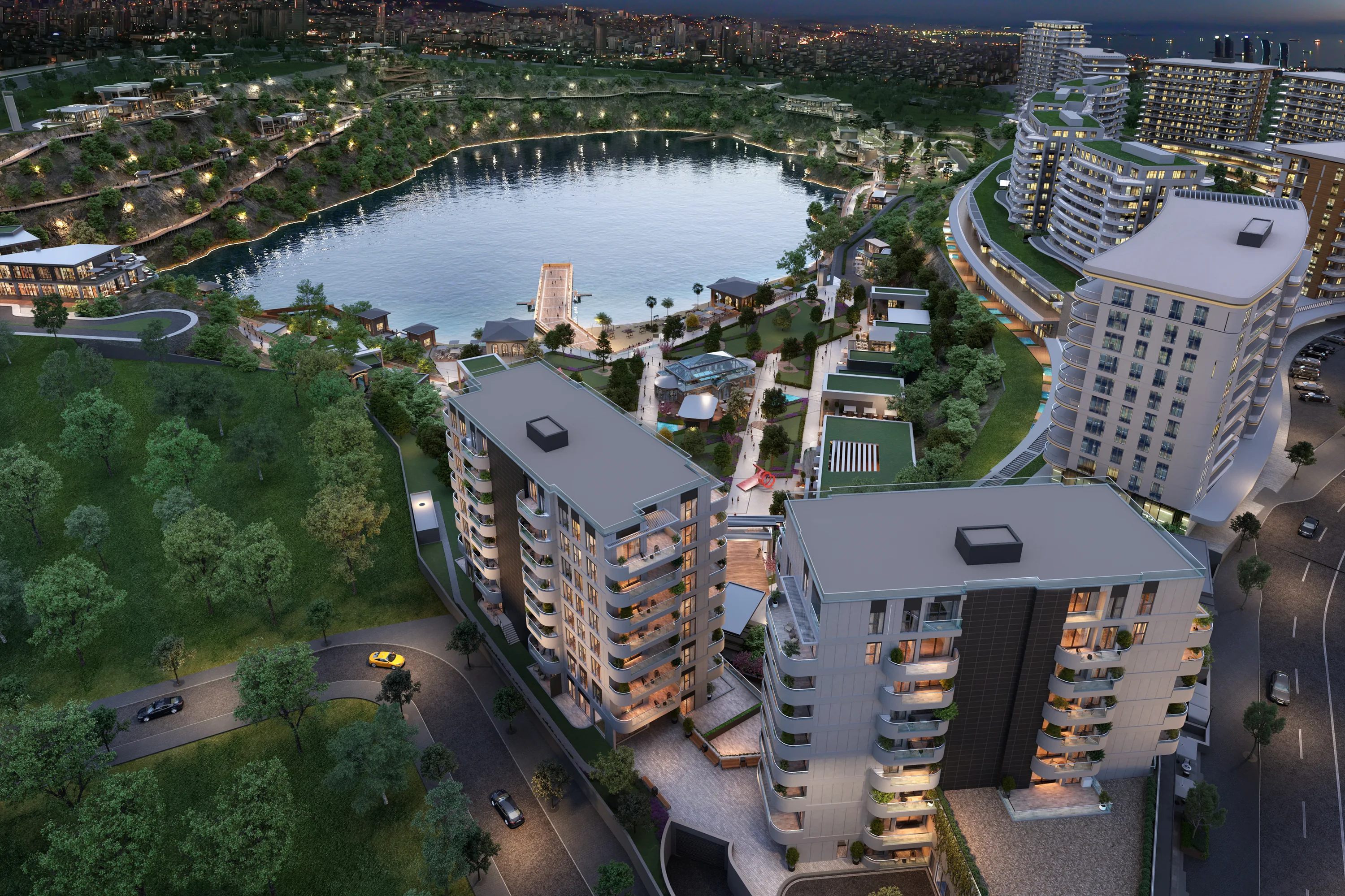 Apartments for Sale in Kartal Istanbul Lake Concept Project Walking Distance to Metro with Large Green Areas