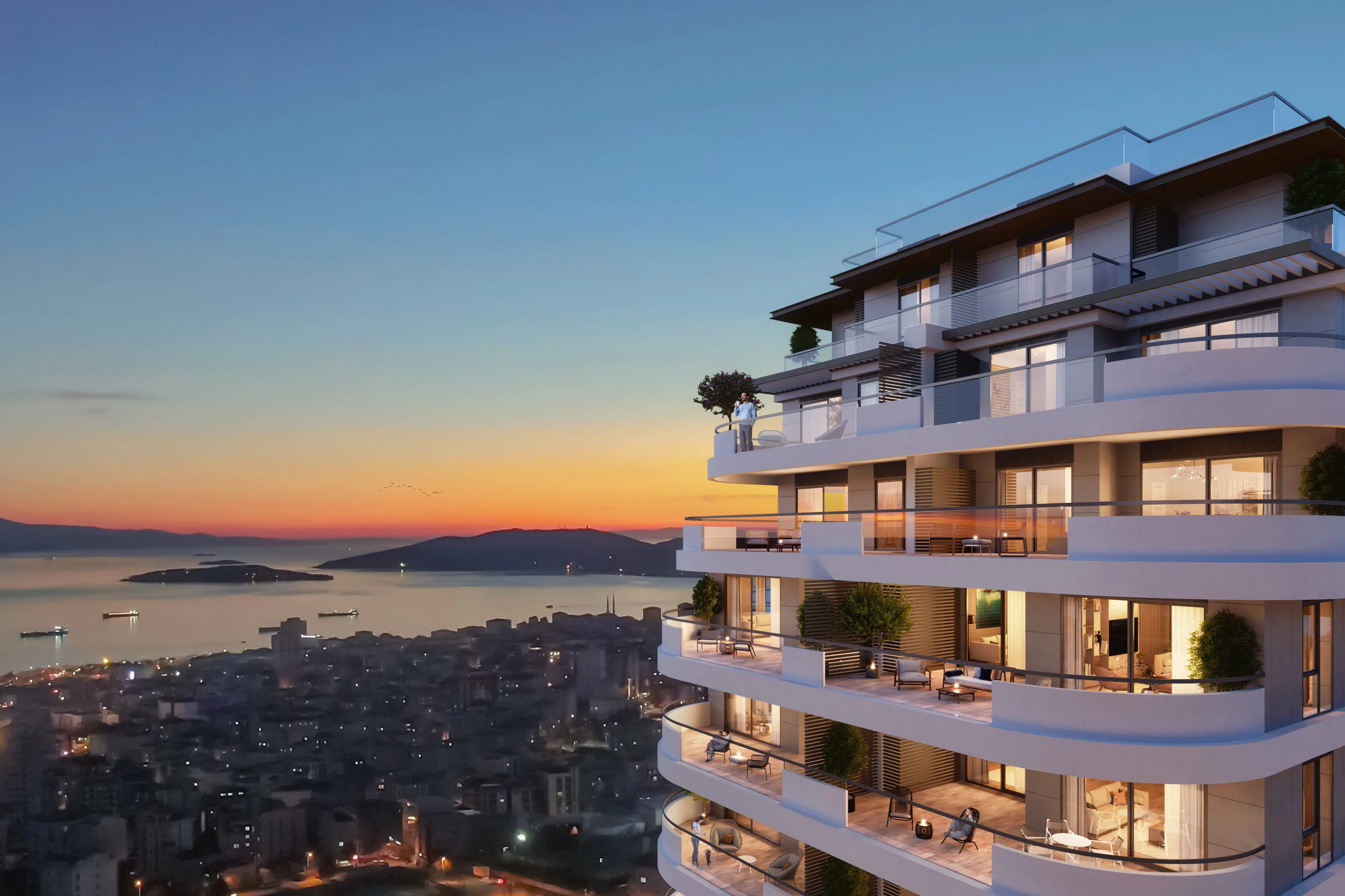 Apartments for Sale in Kartal Istanbul Lake Concept Project Walking Distance to Metro with Large Green Areas