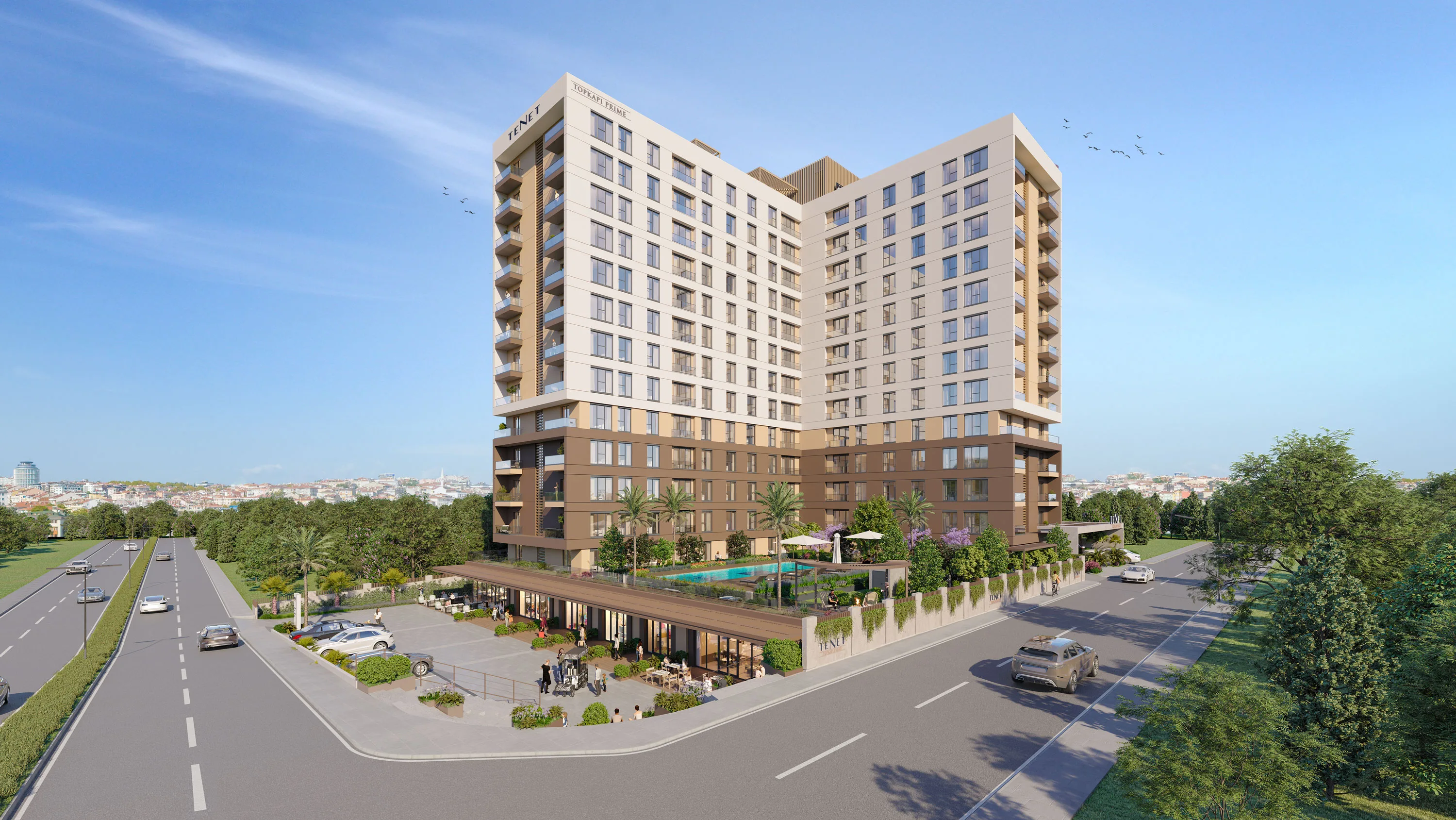 Квартиры в Топкапы Стамбул рядом с транспортом университетами и больницами современный проект